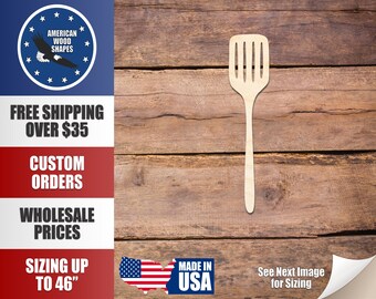 Unfinished Wood Spatula Silhouette - Craft- up to 24" DIY