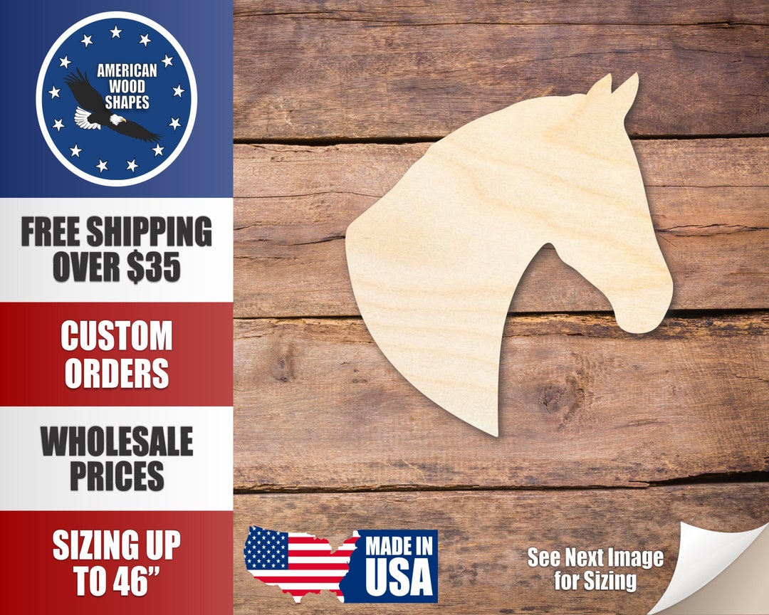 Unfinished Wood Horse Head Silhouette - Craft- up to 24" DIY - Etsy