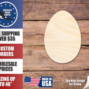 Unfinished Wood Craft Easter Eggs up to 24&quot;  DIY