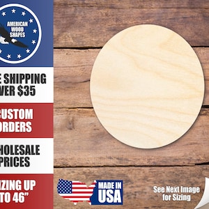 Bulk Wood Circles 1/2 Inch Thick Unfinished Wood Circle Wood Round