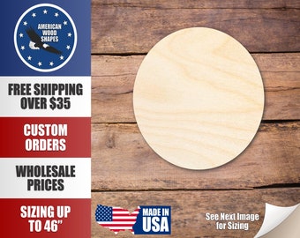 Unfinished Wood Circle Shape - Craft - up to 24&quot; DIY Wood Round