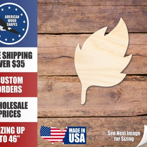 Unfertiges Holz Erde Blatt Element Form - Handwerk - bis zu 36&quot; DIY