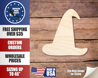 Unfertige Holz Hexenhut Silhouette - Craft- bis zu 60 cm DIY