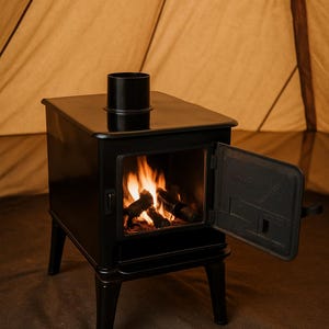 Wood Burning Stove, Mini Wood Stove, Medium Duty Mini Stove, Camping Stove, Camp Tent Stove, Camping Heating