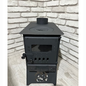 Handgemaakte mini campinghoutkachel: middelzware tentverwarmer