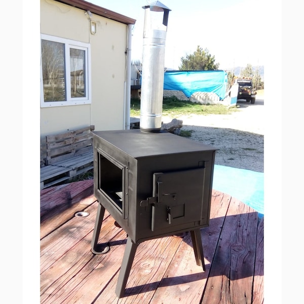 Mini estufa de leña: Calefacción para carpas de camping, caravanas y barcos de uso mediano.