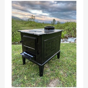 Camping Stove, Aesthetic Minimal Cast Fireplace Wood, Wood Stove, Metal Fire Pits Coal Burner Stove, Metal İndoor, İron Outdoor Stove
