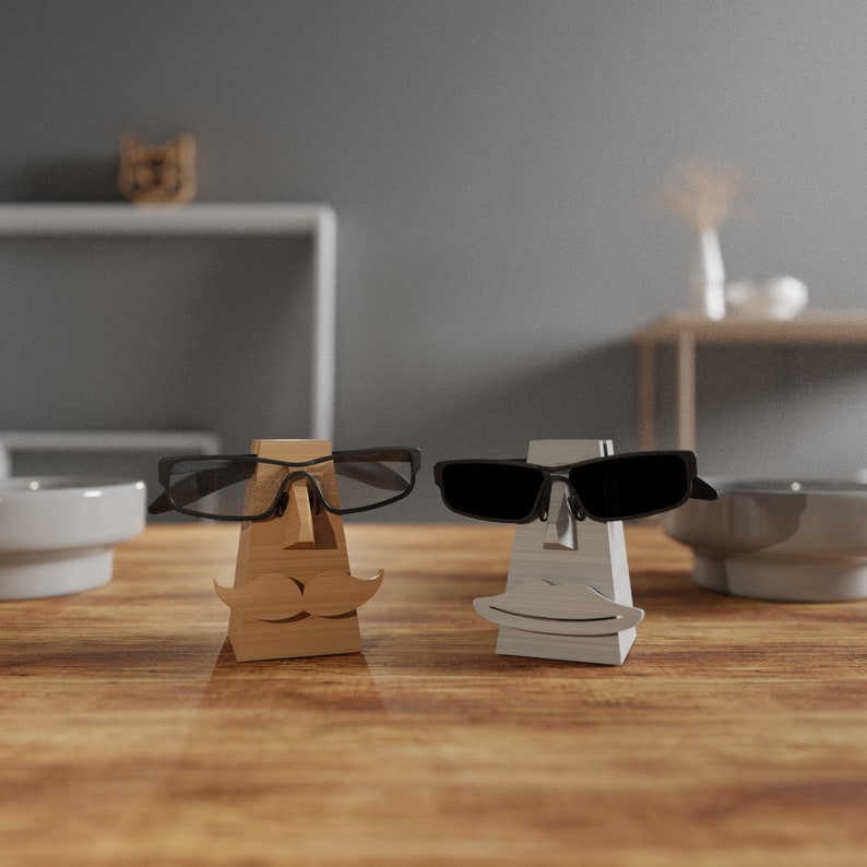 Eyeglass Stand, 3D Printing With PLA or Bio Wood, Two Variants and ...