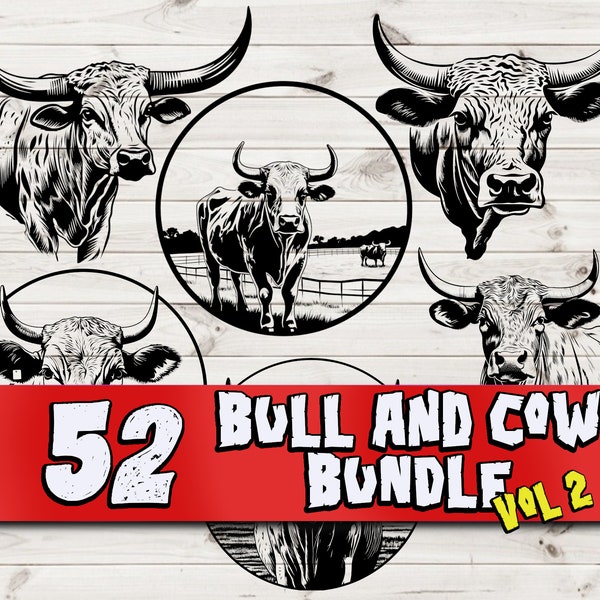 Bull svg cow png bovine silhouette svg cattle western art clipart Cricut Cameo farm animal cut file Texas Longhorn svg Bull ornament svg