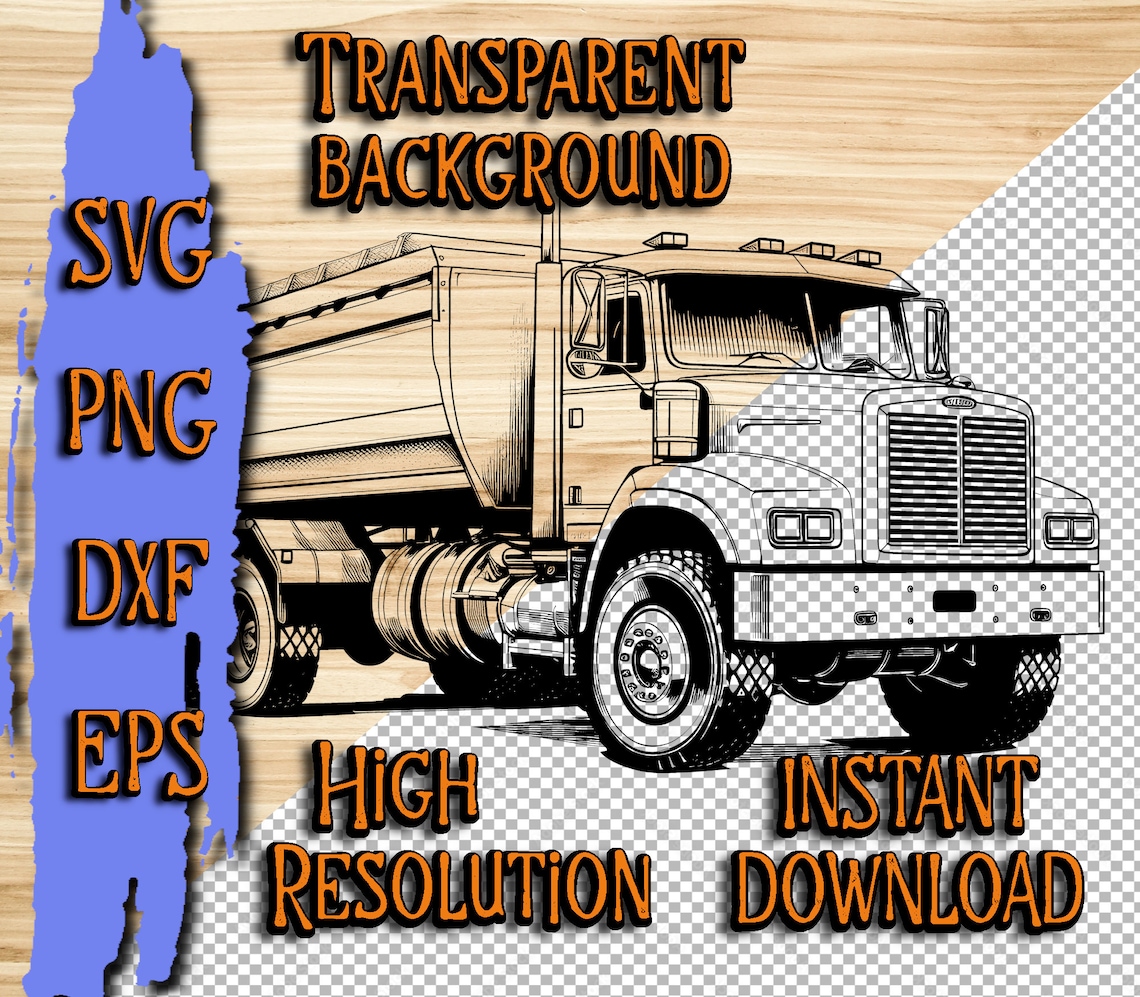 Dig Rig Svg Dump Truck SVG Bundle Konstruktion Png Anhänger Schnittdatei DXF ...