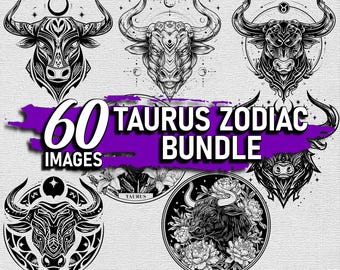 Taurus Zodiac SVG Bundle: Laser Engraving & Printable Astrology Art