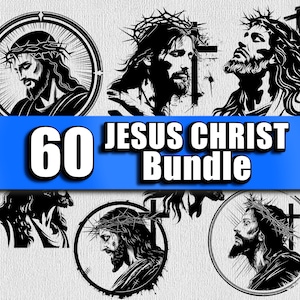 Christus SVG Bundle Jesus druckbare Clipart Religiöses Logo png Kreuz Jesus Cricut Datei DIY Cameo Christus SVG Datei Jesus Christus Lasergravur