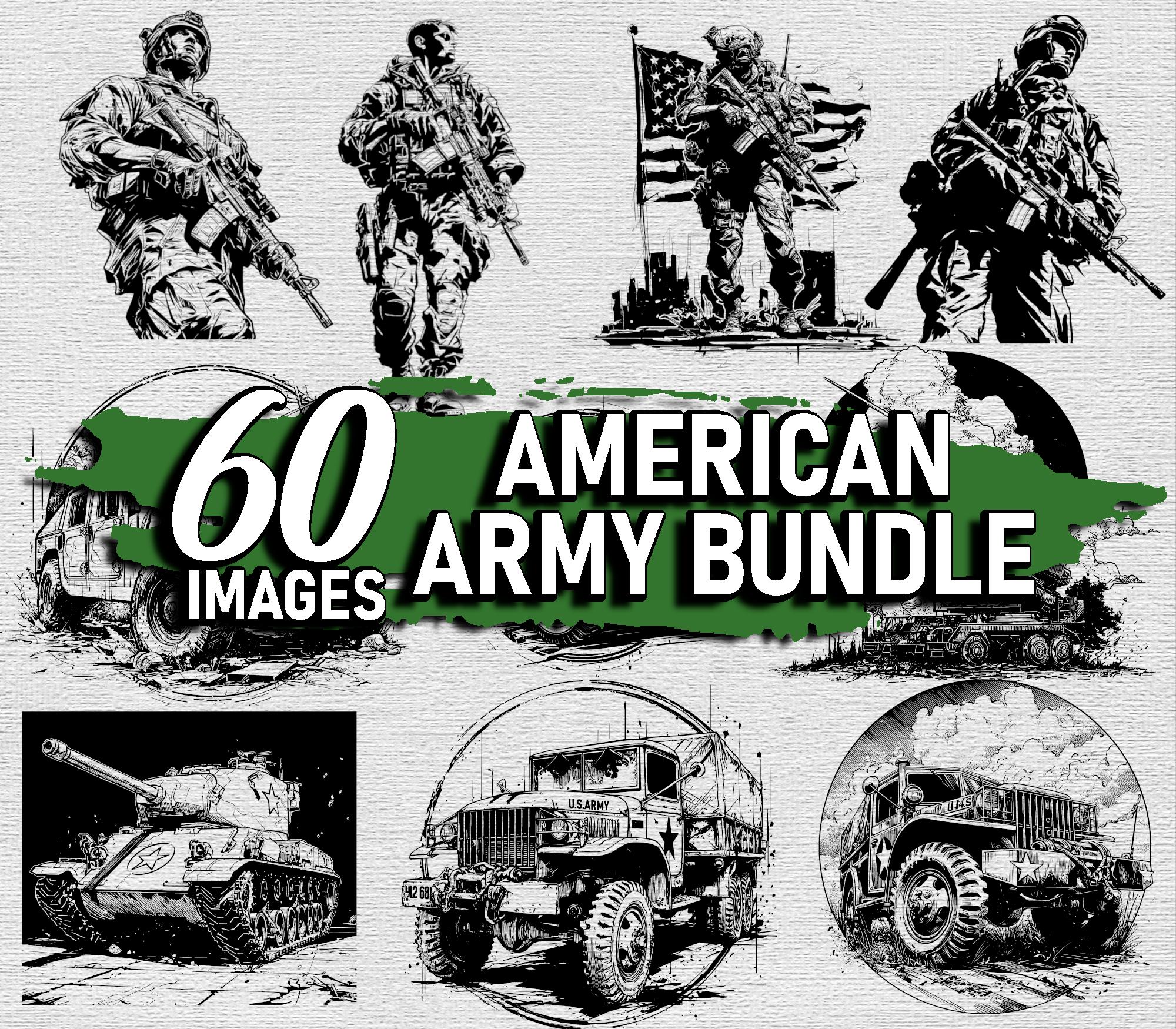 American Army SVG Bundle, Military Army Designs for Laser Engraving, US ...