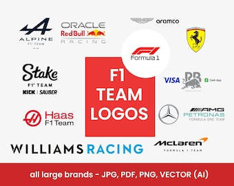 2025 F1 Formula 1 Team Logo Instant Digital Download - ai, jpg, pdf, svg