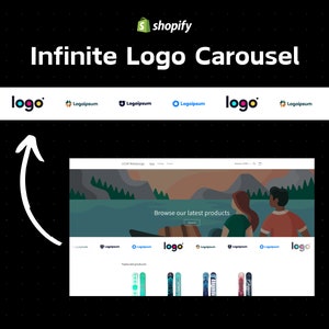 Shopify Carousel | Infinite Logo Carousel | Shopify Brand Slider | Responsive Widget | Shopify Integration | INSTANT DOWNLOAD