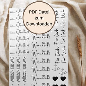 PDF Candle Tattoos Wish Light Lucky Light For You Candle Sticker Template Waterslide Film Download File Decoration DIY to print yourself