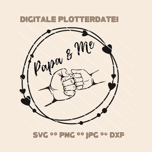 File plotter SVG Papa&Me – design padre-figlio, regalo fai da te, papà figlia/figlio, download digitale, png, dxf, modello Cricut e Silhouette