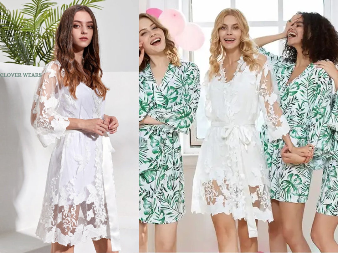 Alluring All Lace Robe Bridesmaid Robes Lace Bridal Robe - Etsy