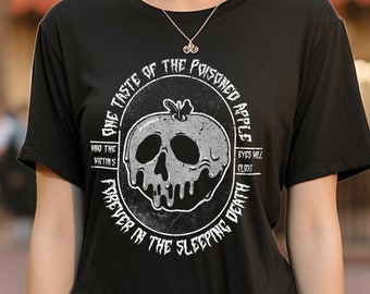 Poison Apple Shirt: Unisex Disney Goth Punk Tee Deathmetal Halloween,  Cotton, Up to size 5xl