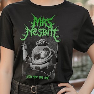 Mrs Nesbitt Metal Shirt: Disney Goth Punk Tee Deathmetal Halloween, Cotton, Available up to size 5xl
