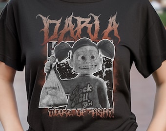 Darla Finding Nemo Metal Shirt: Unisex Disney Goth Punk Tee Deathmetal Halloween, Cotton, Up to size 5xl