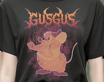 GusGus Metal Shirt: Disney Goth Punk Tee Deathmetal Halloween, Cotton, Available up to size 5xl