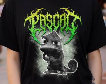 Pascal Shirt, Disney Death Metal Shirt, Tangled Metal, Disney Goth, Disney World Shirt, Disneyland Shirt, Metal Disney Tee, Pascal Tangled