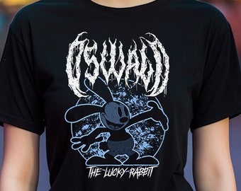 Oswald Metal Shirt: Disney Goth Punk Tee Deathmetal Halloween, Cotton, Available up to size 5xl