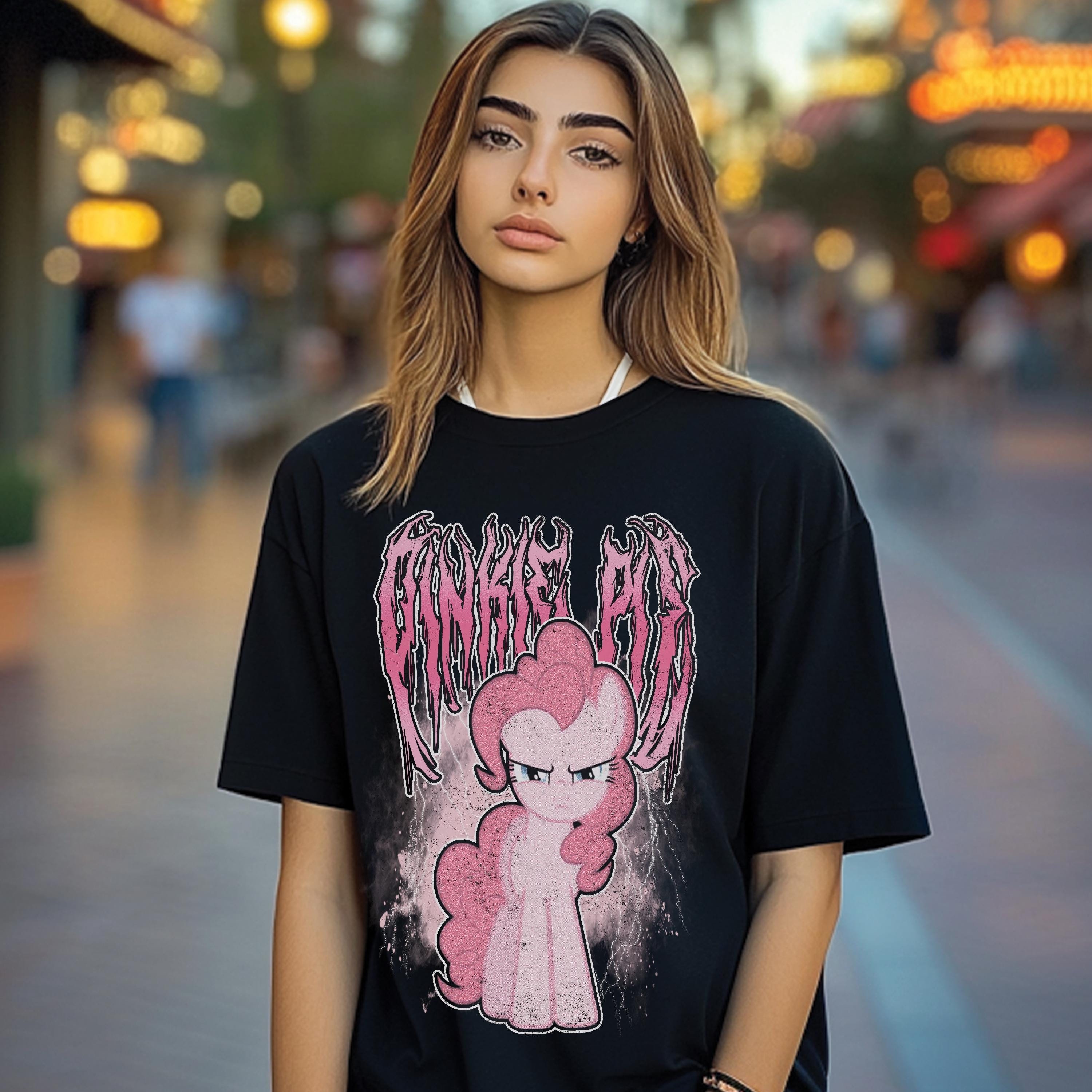 Pinkie Pie My little Pony Metal Shirt: Unisex Goth Punk Shirt Deathmetal Halloween, Baumwolle, Bis Größe 5xl