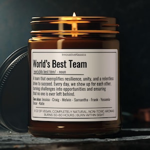 Custom Employee Christmas Gifts Best Team Ever Thank You Gifts Bulk for Team Personalized Candles Corporate Gifts for Employee Appreciation