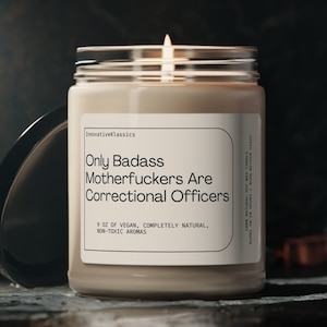 Correctional Officer Gifts, Corrections Officer Gifts, Gift for Corrections, Prison Guard Gifts, Funny Corrections Officer Candle,Guard Gift