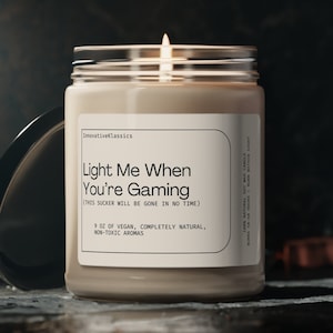 Gaming Candle, Gift for Video Game Lover, Gamer Girl Accessories, Funny Gamer Gift, PC Gamer Gaming Gift, Gaming Gifts Men Boyfriend Husband