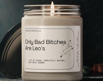Funny Leo Zodiac Sign Gifts Leo Birthday Candle Funny Leo Star Sign Candle Astrology Christmas Gift for Her Gifts July August Constellation