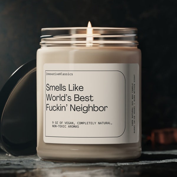 Funny Neighbor Gift, Neighbor Gift for Christmas, Neighbor Gift Ideas, Funny Neighbor Candle, New Neighbor Gift Funny Candle, Housewarming