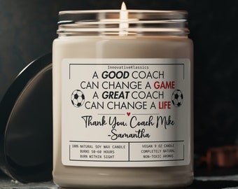 Regalo de entrenador de fútbol personalizado Regalo de entrenador de fútbol personalizado del equipo Vela de regalo de agradecimiento de entrenador de fútbol Regalos de agradecimiento de entrenador de fútbol Temporada