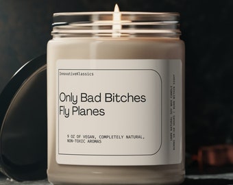 Pilot Gifts for Women, Pilot Gifts for Her, Only Bad Bitches Fly Planes, Funny Pilot Gift, Airplane Candle, Aviation Gifts, Airplanes