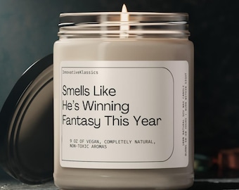 Fantasy Football Gifts for Him Funny Fantasy Football Candle Decor Fantasy Football Winner Gifts for Boyfriend Husband Wife Custom Cute Gift