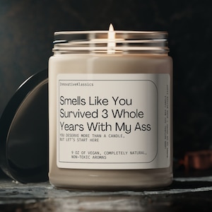 3rd Anniversary Gift 3 Year Anniversary Gifts Three Year Anniversary Gifts Funny Gift Boyfriend Him Girlfriend Anniversary Gifts Wife Funny