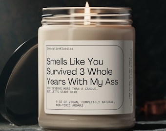 3rd Anniversary Gift 3 Year Anniversary Gifts Three Year Anniversary Gifts Funny Gift Boyfriend Him Girlfriend Anniversary Gifts Wife Funny