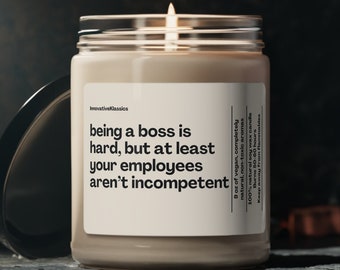 Boss's Day Gifts Funny Gifts for Boss Manager Birthday Christmas Gift from Employees Funny Boss Candle from Employee Gag Gift Promotion Gift