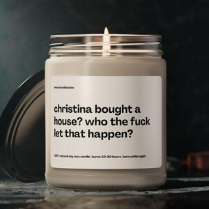Funny Custom Housewarming Gifts New House Candle for Best Friend Personalized Closing Gift for First Time Homeowners Buyers Congrats Moving