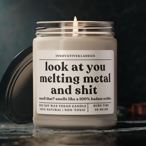 Funny Welder Gifts for Men Him Boyfriend Husband Welding Gift Candle Metalworker Metal Worker  Birthday Christmas Graduation Trades Gifts