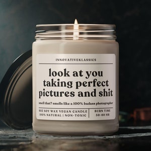 Funny Photographer Gifts Wedding Photographer Thank You Candle Gifts for Birthday Christmas Photography Gifts Camera Lover Gifts for Him Her