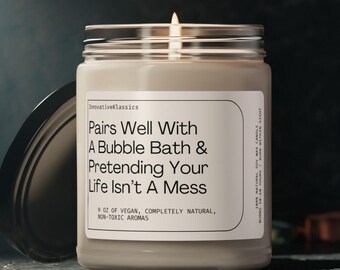 Funny Relaxation Gifts for Women Spa Candle Gift for Bestie Sister Coworker Bath Gifts Relaxing Gift Candle Birthday Christmas Stress Relief