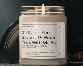 19th Anniversary Gift 19 Year Anniversary Gifts Wedding Anniversary Funny Husband Wife Anniversary Candle 19th Him Her Bronze Anniversary
