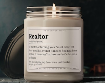 Funny Realtor Gifts Realtor Closing Gift Realtor Thank You Gift Funny Realtor Candle Real Estate Agent Thank You Closing Day New Realtor