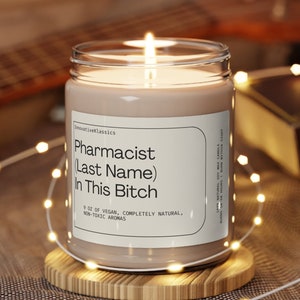 Custom Pharmacist Gift, Pharmacist Candle, Gift For Pharmacy Graduate, New Pharmacist Gift, Pharmacy Candle, Pharmacy Graduation Gift