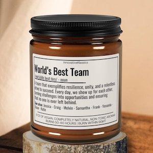 Custom Employee Christmas Gifts Best Team Ever Thank You Gifts Bulk for Team Personalized Candles Corporate Gifts for Employee Appreciation