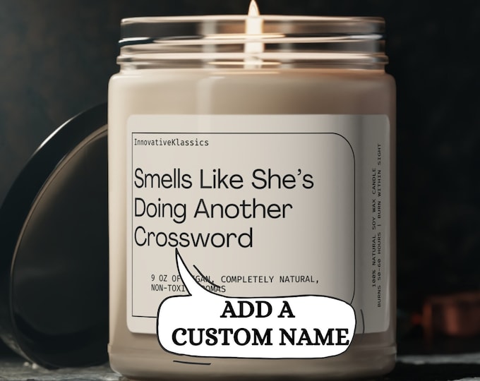 Smells Like She's Doing Another Crossword, Crossword Puzzle Gifts, Crossword Gifts, Crossword Puzzle Lovers, Gift for Crossword Puzzle Lover