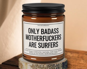 Funny Surfer Gift for Men Women Surfing Gifts for Birthday Christmas Funny Gift for Surfer Boy Girl Decor Ocean Lover Gifts Funny Candles